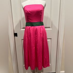 NWOT Lilly Pulitzer Pink Strapless Dress Grosgrain Ribbon Size 4